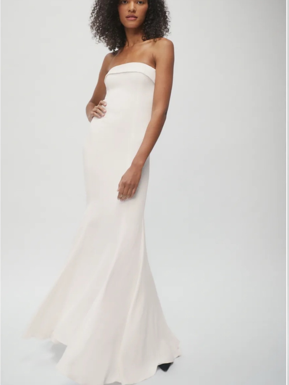 Reformation White Strapless Maxi Skirt
